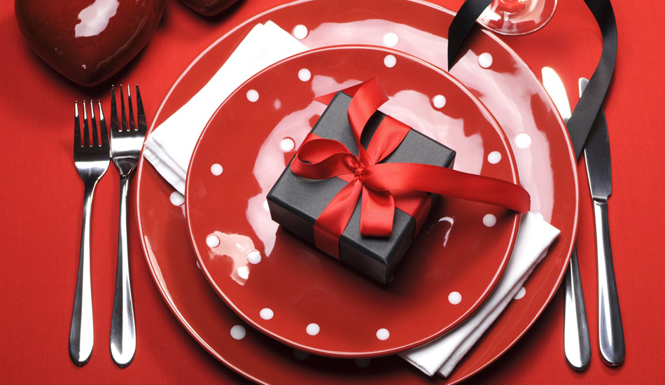 Сервировка стола на день святого Валентина