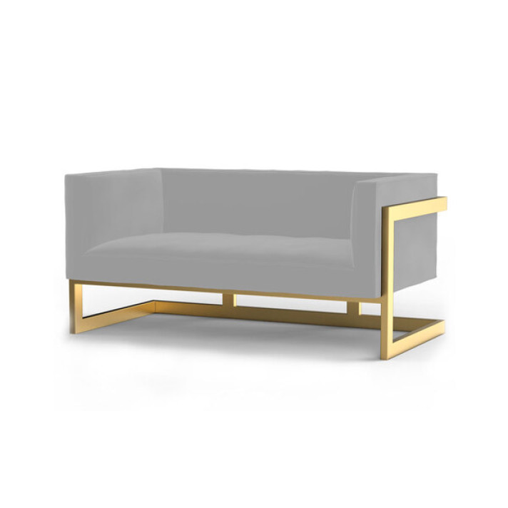 Диван Mendoza серый с золотом каркасом двухместный в аренду