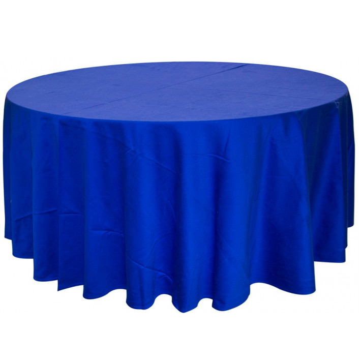Скатерть круглая без шва синяя Ø2,9м в аренду