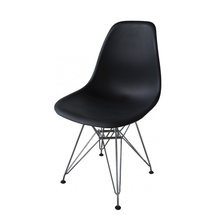Стул Eames черный хромированный в аренду