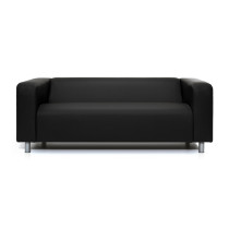 Диван Клиппан черный трехместный