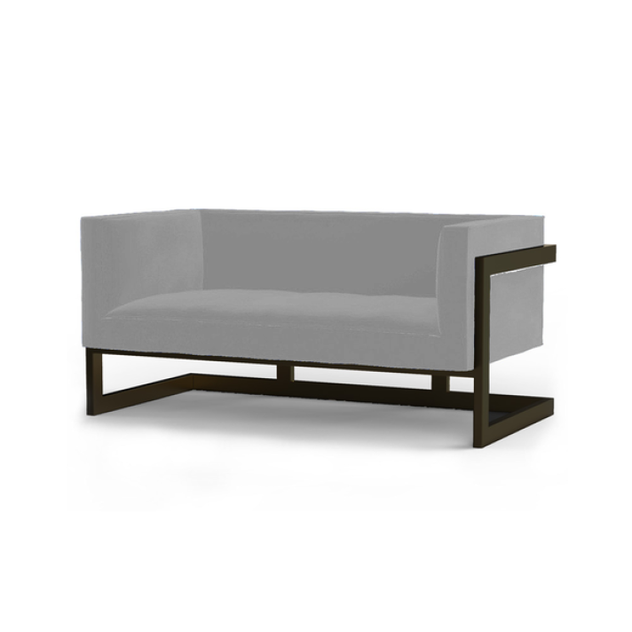 Диван Mendoza серый с черным каркасом двухместный в аренду