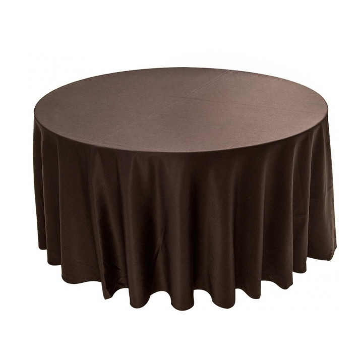 Скатерть круглая без шва шоколадная Ø 3м в аренду