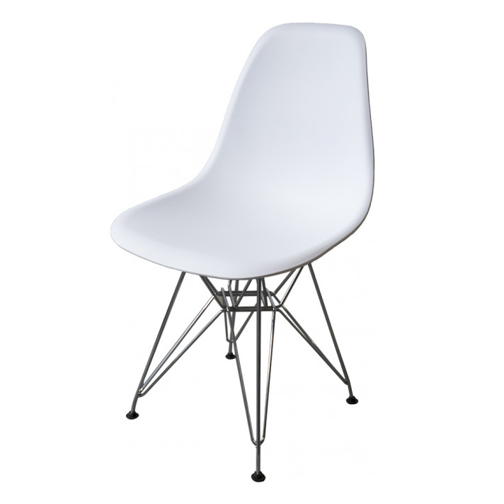 Стул Eames белый хромированный в аренду